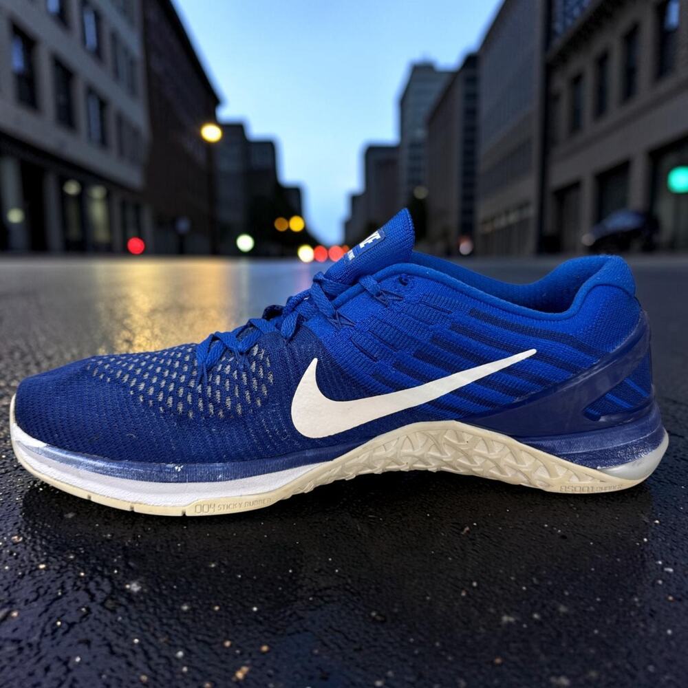 Nike Metcon DSX Flyknit 11.5 Mens Blue Cross Training Shoes 852930-402